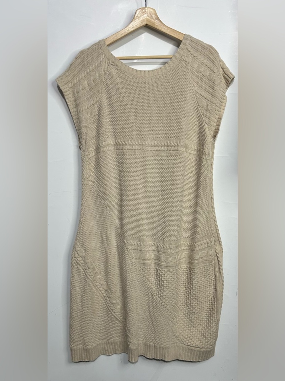 5 for‎ $25🔥Knit Cream Cable Knit Sweater Dress Medium/ Large - Picture 2 of 4